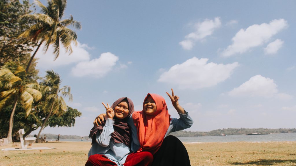 selfie at changi beach park