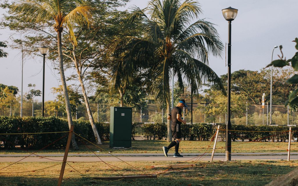 jogging at the park of singapore